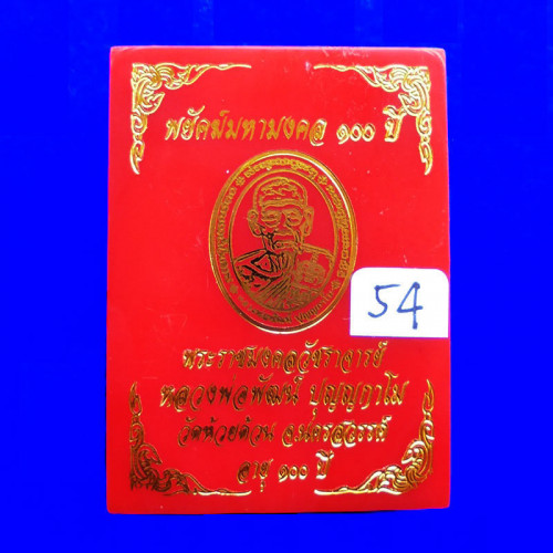 เหรียญพยัคฆ์มหามงคล ๑๐๐ ปี เนื้อปีกเครื่องบินลงยา หลวงพ่อพัฒน์ วัดห้วยด้วน  ปี 2564 เลข 54 4