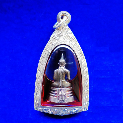 สวยที่สุด พระพุทธโสธร ลอยองค์ กรมศุลกากรครบรอบ 120 ปี เนื้อเงิน ปี 2537 สวยมาก พร้อมตลับเงิน 2