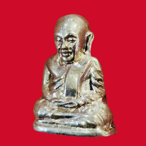 รูปเหมือนปั๊มหลวงพ่อเงิน บางคลาน ปี 15 พิมพ์คอแอล เนื้ออัลปาก้า มีโค้ด 4