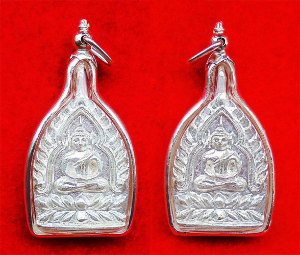 เหรียญหล่อเจ้าสัวสองหน้า กรรมการ มหาเศรษฐี ญสส.๙๐ เนื้อรัตนะขาว สมเด็จพระญาณสังวร ตลับเงินหมุนได้ 1