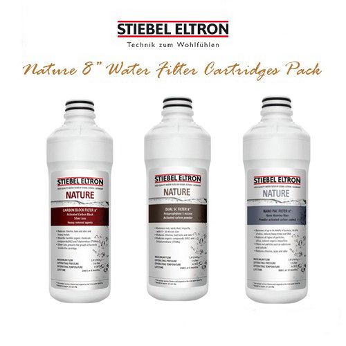 STIEBEL ELTRON ชุดไส้กรองน้ำดื่ม 3 กระบอก (สำหรับเครื่องกรองน้ำดื่มสตีเบล รุ่น Nature)
