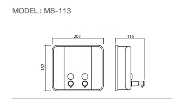 ที่กดสบู่เหลว สแตนเลส 2 ช่อง MARVEL รุ่น MS-113 3
