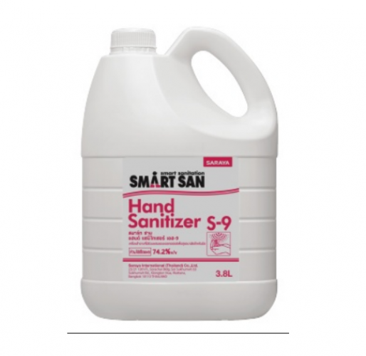 SARAYA แอลกอฮอล์ฆ่าเชื้อ SMART SAN S-9 ขนาด 3.8 ลิตร 74.2%v/v 1