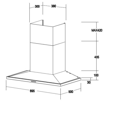 เครื่องดูดควันกระโจม รุ่น KC927X90 2