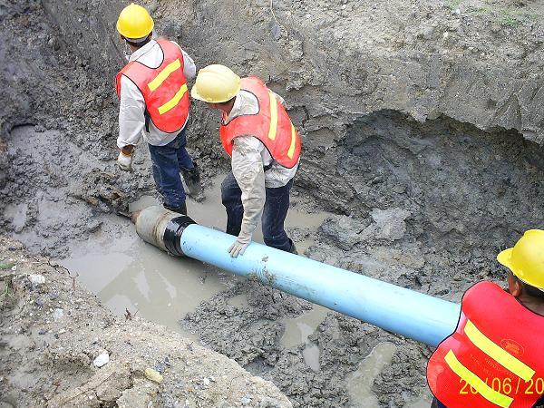 งาน วางท่อ PVC ใต้ดิน