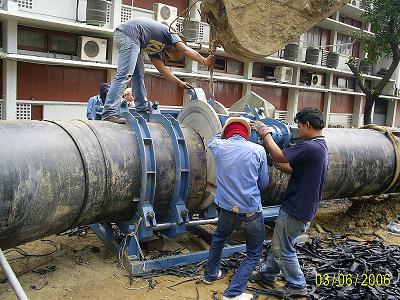 งานวางท่อ HDPE ใต้ดินขนาดใหญ่