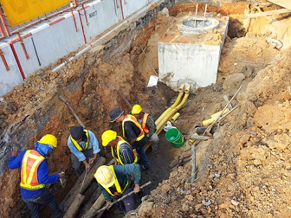 งานวางท่อTOTรถไฟฟ้าสายสีน้ำเงิน