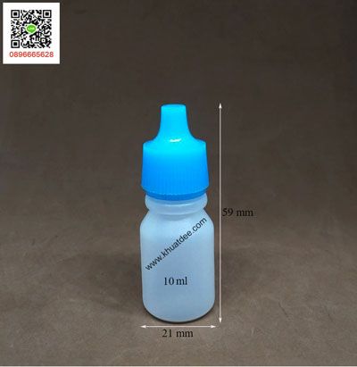 ขวด 10 มล.(1000 ใบ)+จุกมีรู+ฝาสีแดง 3