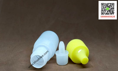 ขวด 10 มล.(1000 ใบ)+จุกมีรู+ฝาสีแดง 8