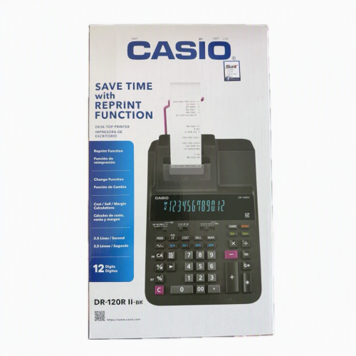 เครื่องคิดเลข Casio DR-120RII-BK  (แบบพิมพ์ 12 หลัก ) 3