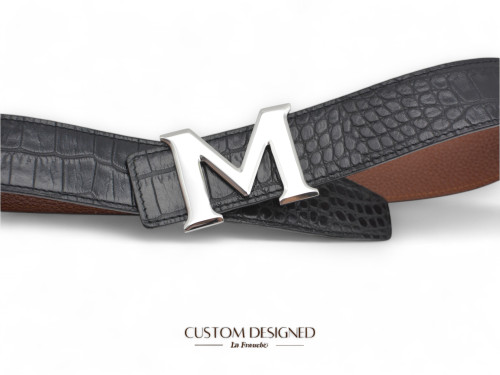 Exclusive Collection หัวเข็มขัดสแตนเลส อักษร "M"  #3ET1301 (เฉพาะหัวเข็มขัด)