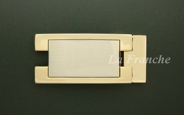 หัวเข็มขัดหนีบเกี่ยว สีทองชุบ, ขนาด 1.2 นิ้ว - code 2G05039