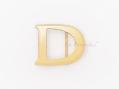 หัวเข็มขัดทองเหลือง อักษร D (เฉพาะหัว)