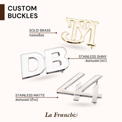 Exclusive Collection หัวเข็มขัดสแตนเลส อักษร 