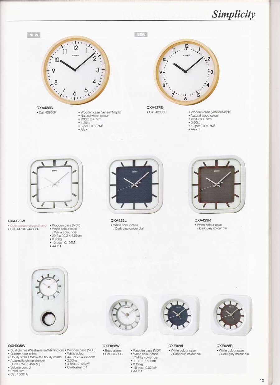 นาฬิกาแขวนผนัง และตั้งโต๊ะ SEIKO หลากหลายรูปแบบแท้จากประเทศญี่ปุ่น 15