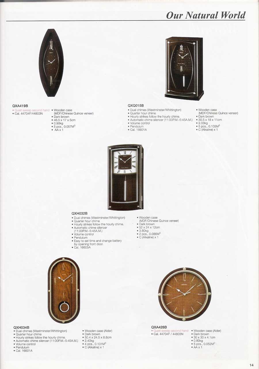 นาฬิกาแขวนผนัง และตั้งโต๊ะ SEIKO หลากหลายรูปแบบแท้จากประเทศญี่ปุ่น 17