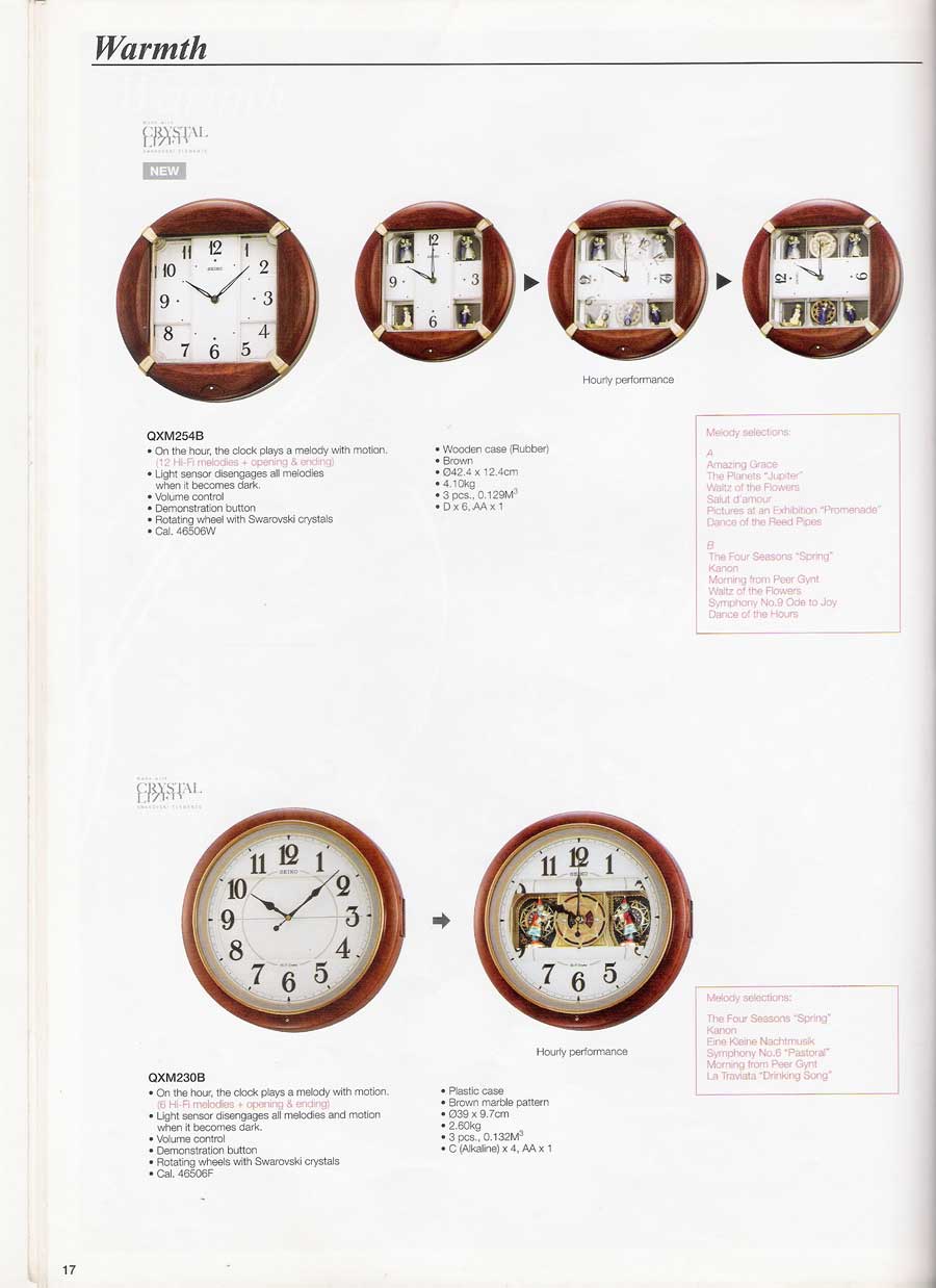 นาฬิกาแขวนผนัง และตั้งโต๊ะ SEIKO หลากหลายรูปแบบแท้จากประเทศญี่ปุ่น 20