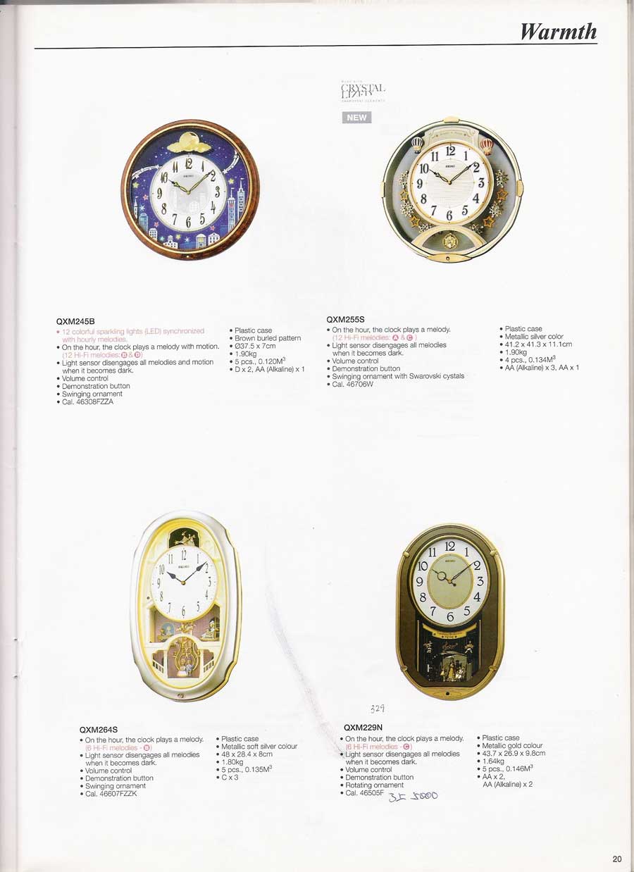 นาฬิกาแขวนผนัง และตั้งโต๊ะ SEIKO หลากหลายรูปแบบแท้จากประเทศญี่ปุ่น 23