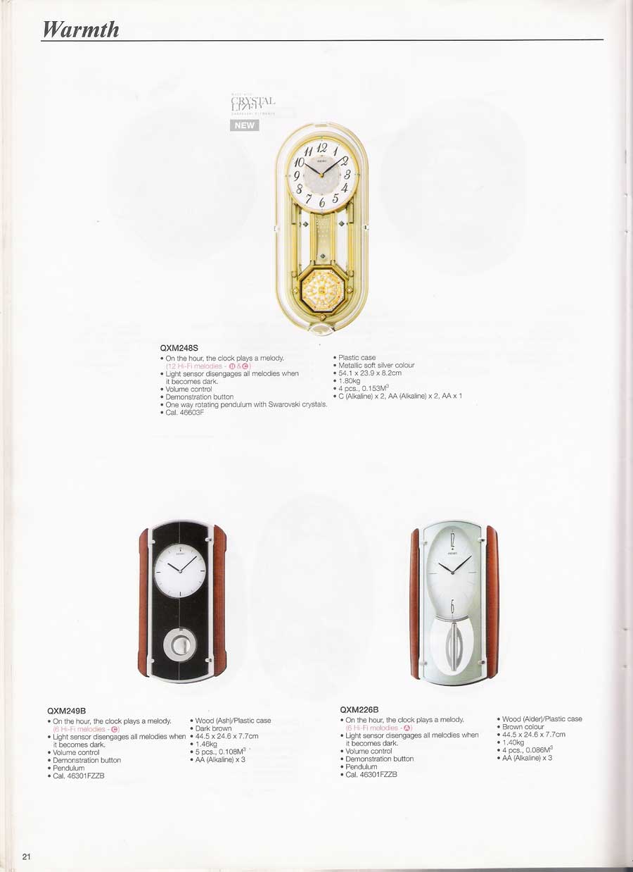 นาฬิกาแขวนผนัง และตั้งโต๊ะ SEIKO หลากหลายรูปแบบแท้จากประเทศญี่ปุ่น 24