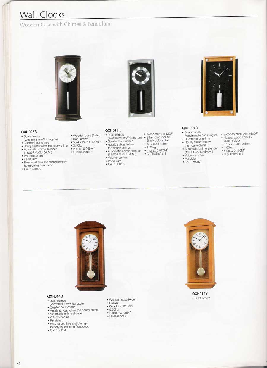 นาฬิกาแขวนผนัง และตั้งโต๊ะ SEIKO หลากหลายรูปแบบแท้จากประเทศญี่ปุ่น 46