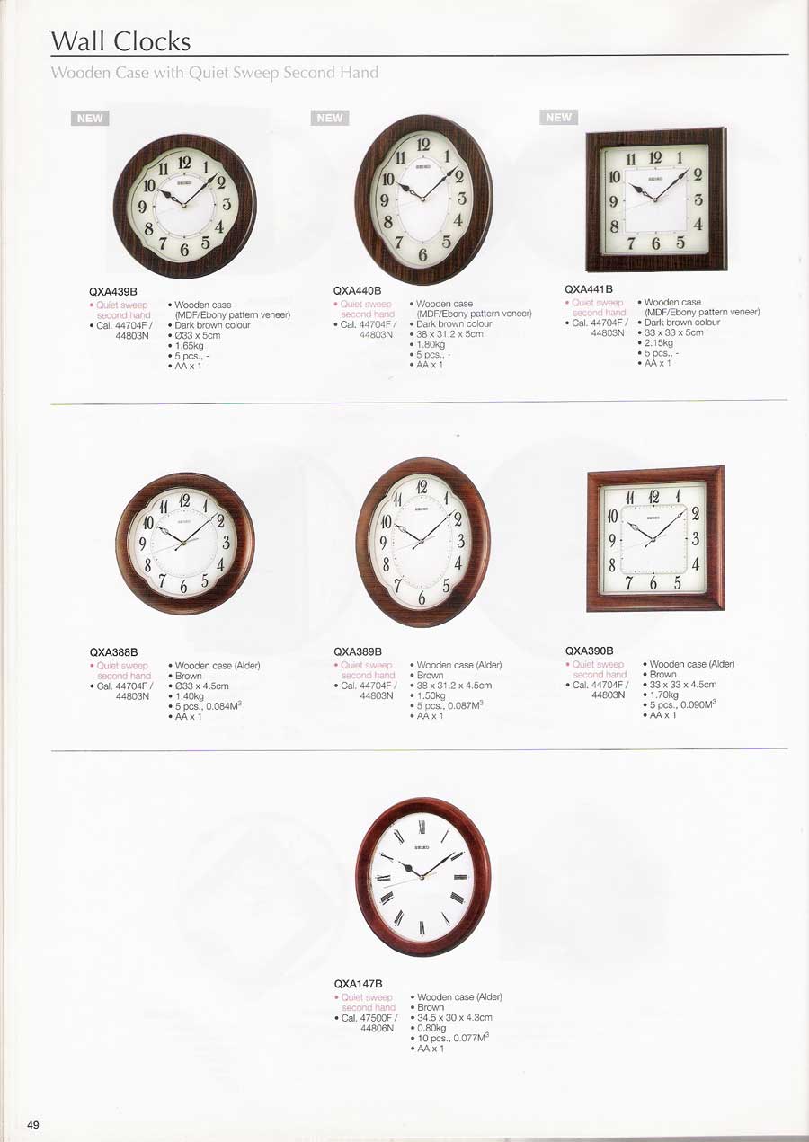 นาฬิกาแขวนผนัง และตั้งโต๊ะ SEIKO หลากหลายรูปแบบแท้จากประเทศญี่ปุ่น 52