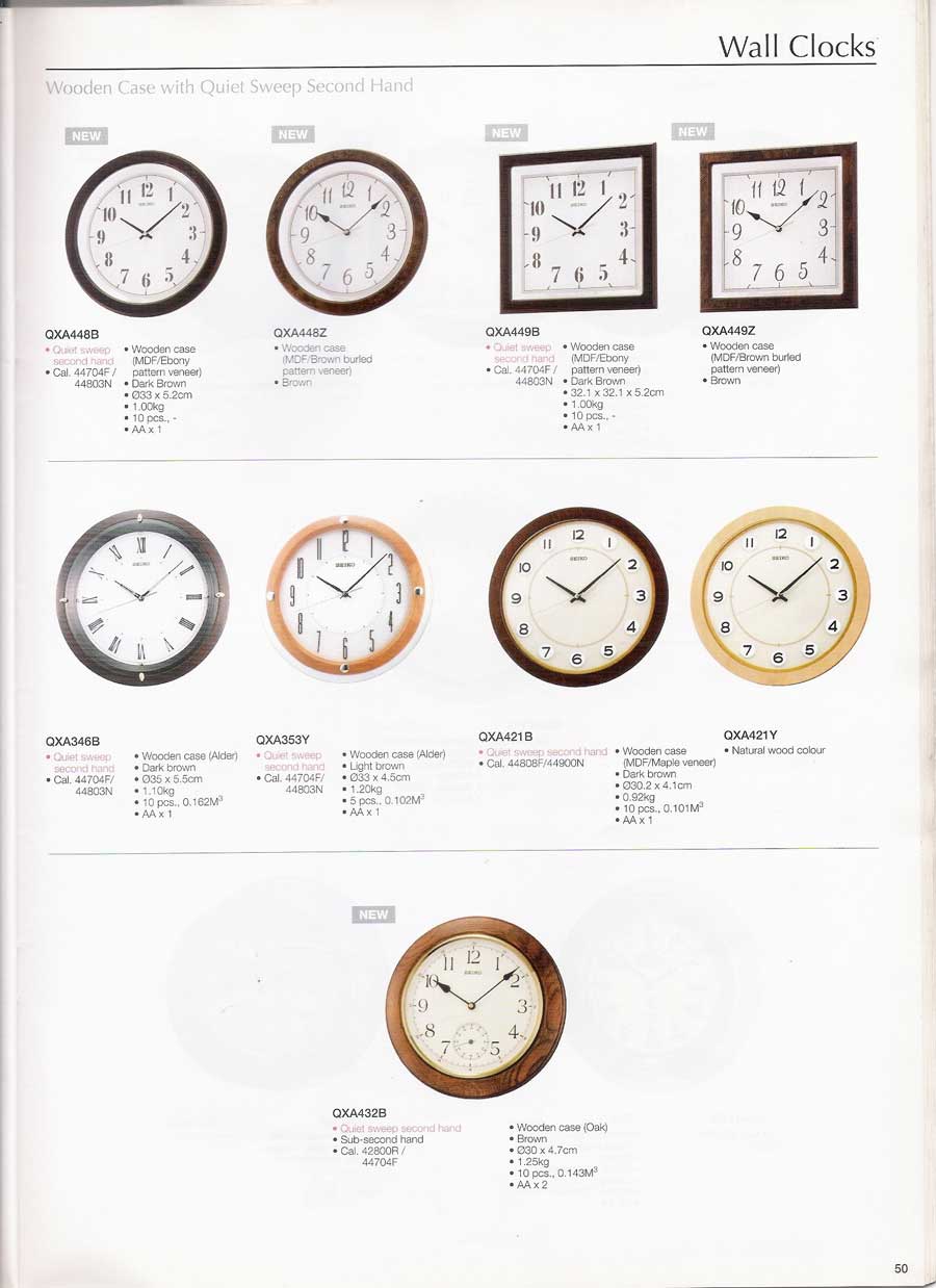 นาฬิกาแขวนผนัง และตั้งโต๊ะ SEIKO หลากหลายรูปแบบแท้จากประเทศญี่ปุ่น 53