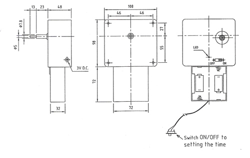 เครื่องนาฬิกาสำหรับนาฬิกาขนาดใหญ่ ยี่ห้อ TWEMCO รุ่น MV-200 1