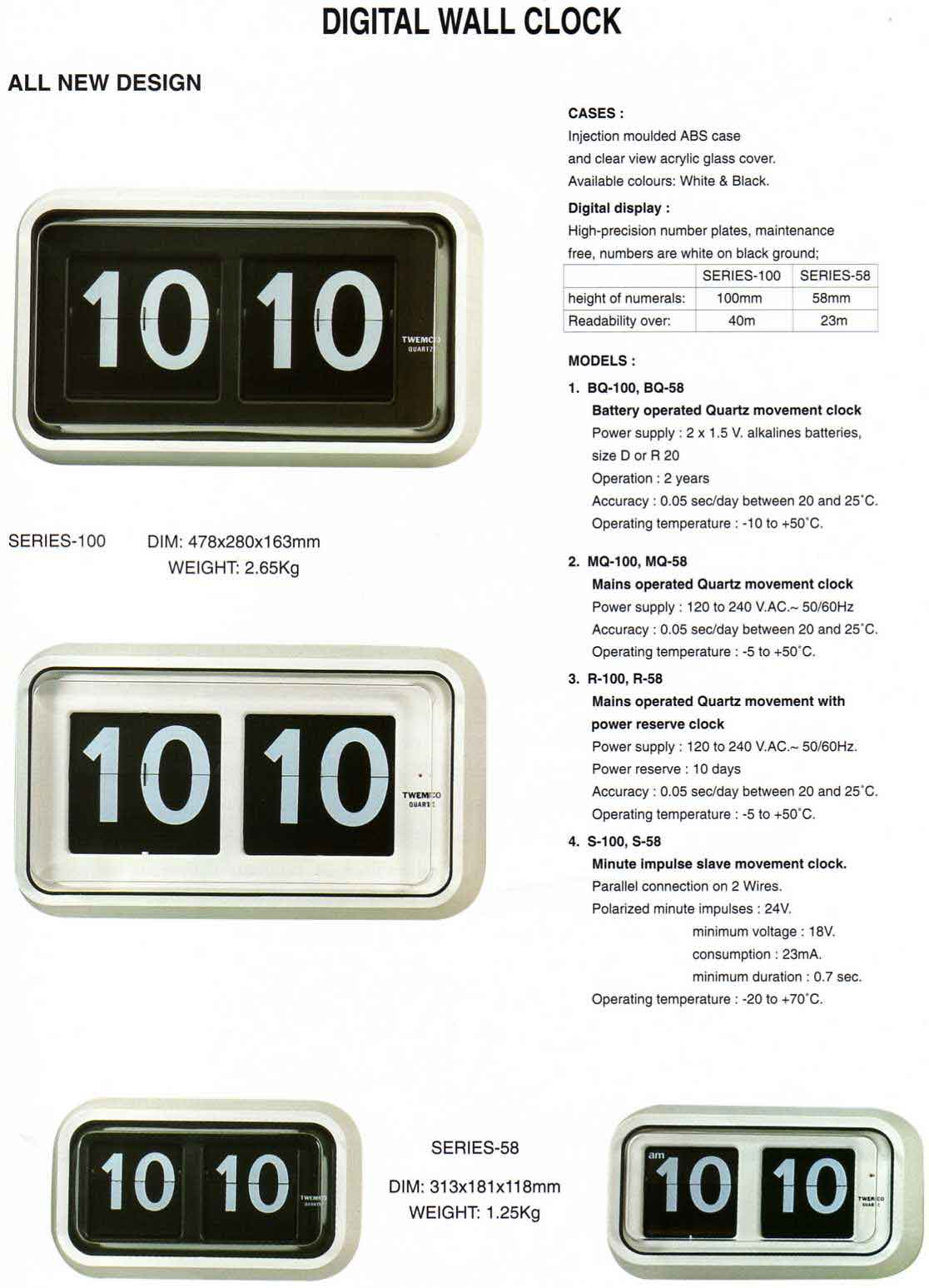 KHU-2100 Twemco Master clock สำหรับ นาฬิกา แบบพับโดยเฉพาะ 5