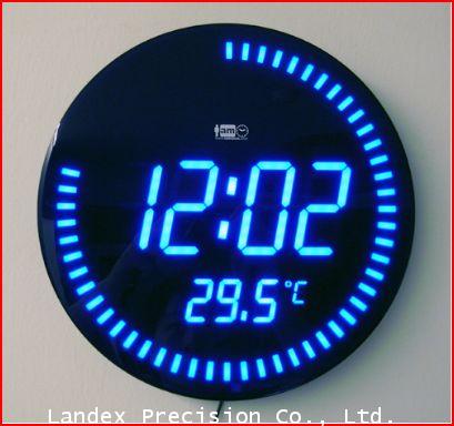 นาฬิกาปลุก LED แขวนและตั้งโต๊ะ iamclock สีฟ้า