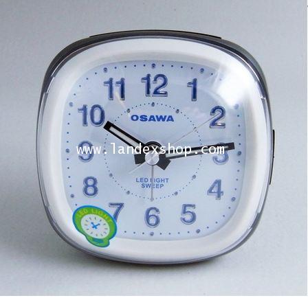 นาฬิกาปลุกเดินเรียบ OSAWA รุ่น SQ811S ไฟสีฟ้า 2