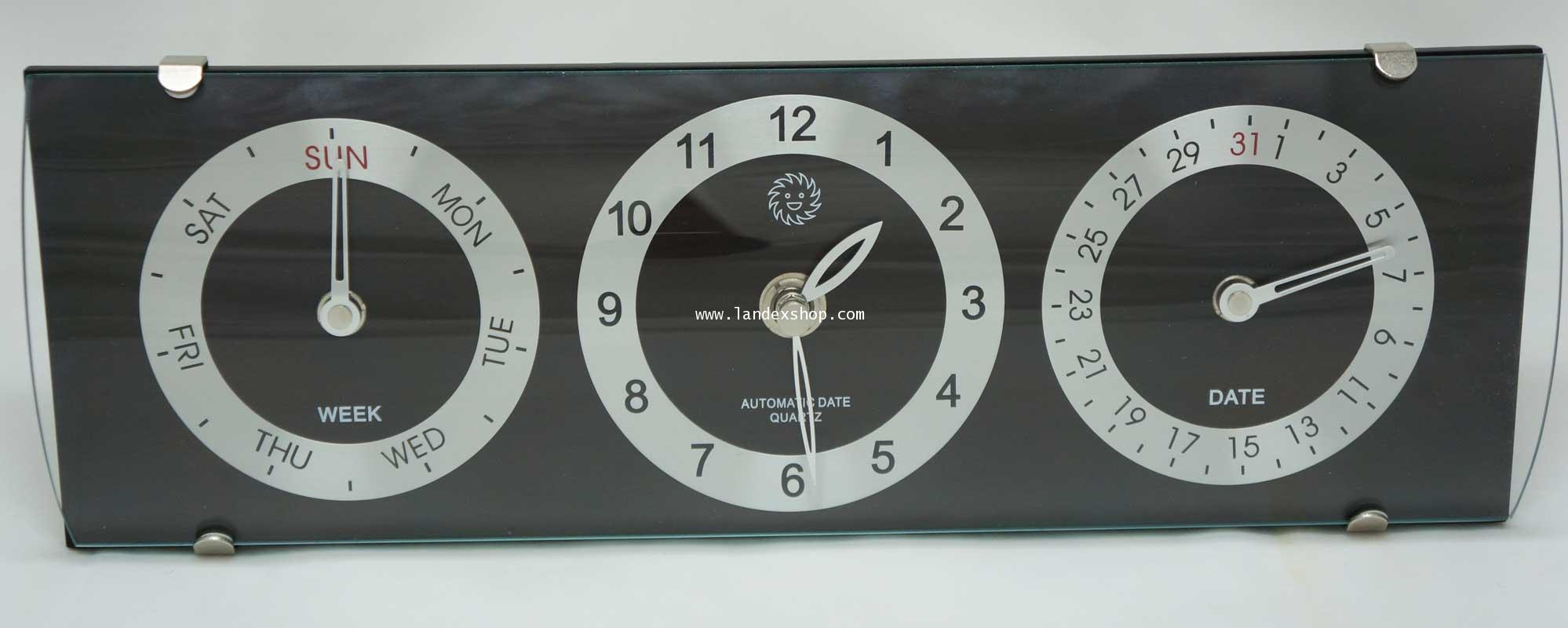 YT230-1  นาฬิกาตั้งโต๊ะ ขนาด 30*10*4.5 ซม. หร้อม หน้าจอวันที่ทำงาน อัตโนมัติ 1