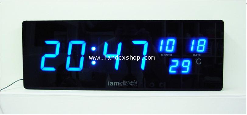IMC-46612B นาฬิกาแขวน LED iamclock หน้าจอสีฟ้า 1