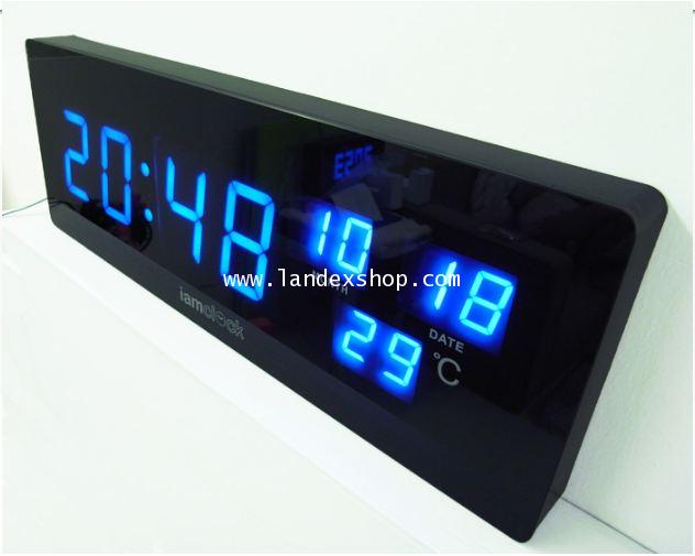 IMC-46612B นาฬิกาแขวน LED iamclock หน้าจอสีฟ้า 2