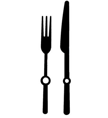 เข็มนาฬิกา รุ่นส้อมและมีดใหญ่ Fork & Knife (Large)