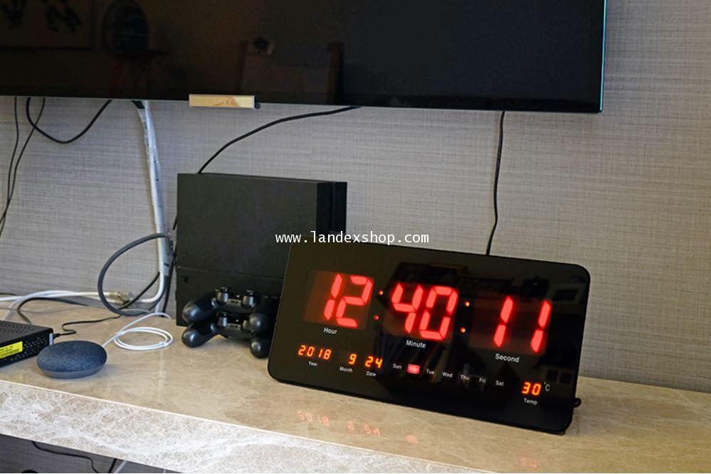 JB414301R  นาฬิกา พร้อมปฎิทินแขวน LED J.point  หน้าจอสีแดง 2