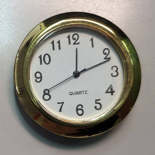 นาฬิกาฝังชิ้นงาน หัวข้อมือ 3R01 หน้าปัดขาว เลขอารบิก