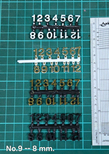 plastic number no.9 Arabic 8 mm