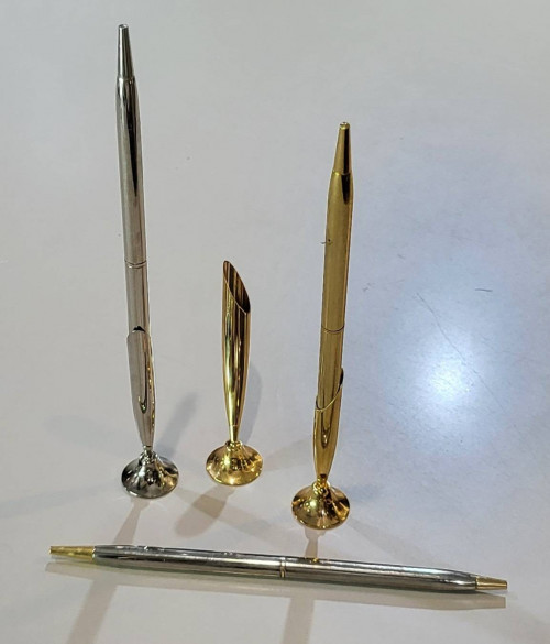 ชุดถ้วยเสียบปากกาทองเหลือง พร้อมปากกาทอง  (Pen & Brass Pen Stand) 3