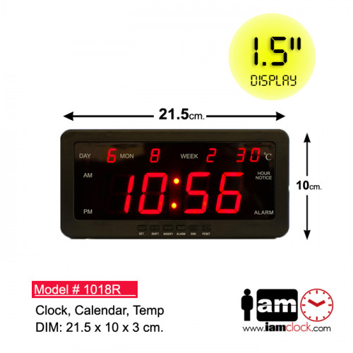 LED Calendar Alarm Wall/Table Clock รุ่น 2158