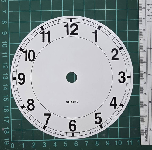 หน้าปัดอลูมิเนียม ขนาด 115 mm. (Aluminium Dial 115 mm.) ตัวเลขอารบิก