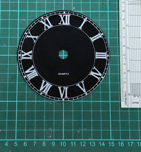 Aluminum black dial  roman  100mm