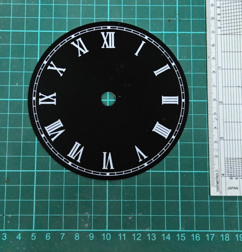Aluminum black dial  roman  115 mm