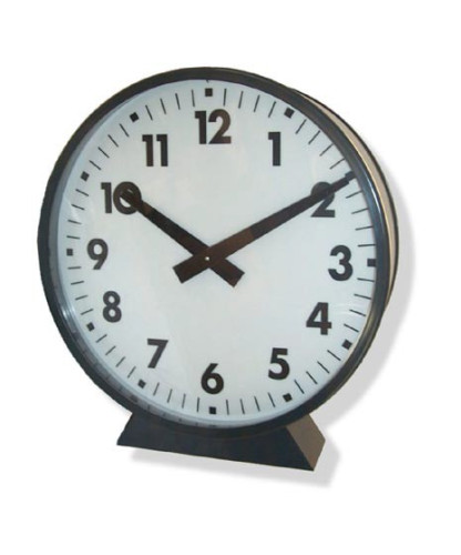 DOUBLE FACED CLOCK FOR EXTERNAL USE WITH DCF77 RADIOSYNCHRONIZED DEVICE TIME55