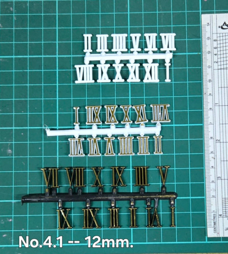 plastic number no.4.1 roman 12 mm