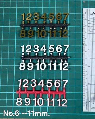 plastic number no.6 Arabic 11 mm