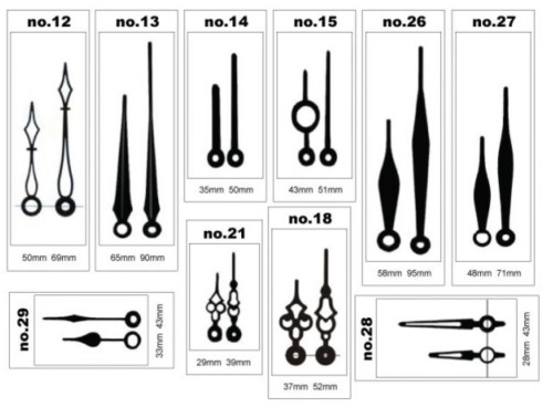 ชุดเครื่องนาฬิกา J.point แกน 13mm. 5