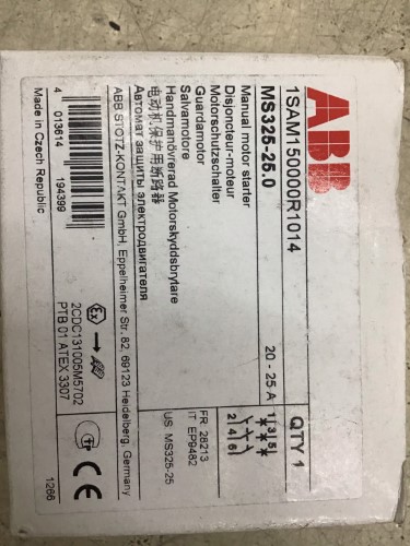 Ms2525b Code Example ABB MS325 20-25A ราคา 3,100 บาท