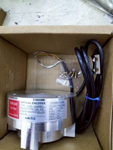 UNITEC OPTICAL ENCODER MODEL: DTRE-1024PWFJ 1024 P/R DC+15V ราคา 12,500 ...