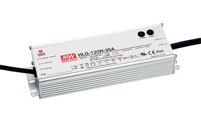 MEANWELL HLG-120H-24B : 120W Hight Efficiency with PFC ราคา 1,764 บาท