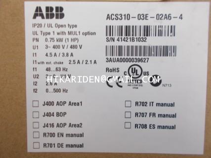ABB ACS310-03E-02A6-4 ราคา 5,000 บาท